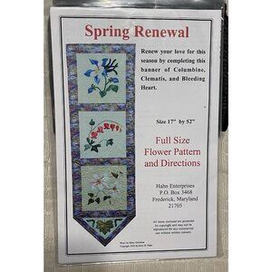Spring Renewal Quilted Wall Hanging 17” X 52”